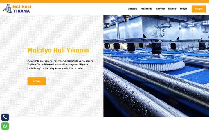Screenshot of malatyaincihaliyikama.com.tr