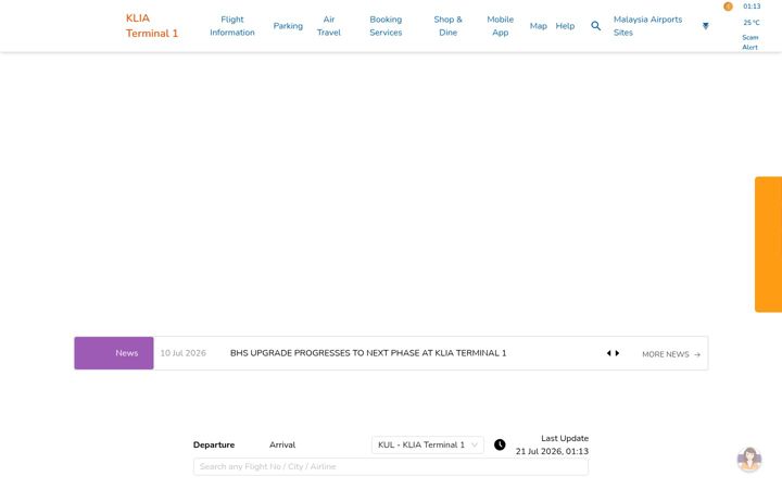 Screenshot of malaysiaairports.com.my