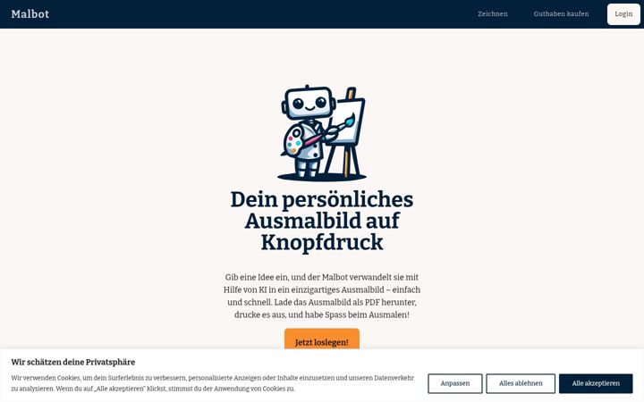 Screenshot of malbot.ch