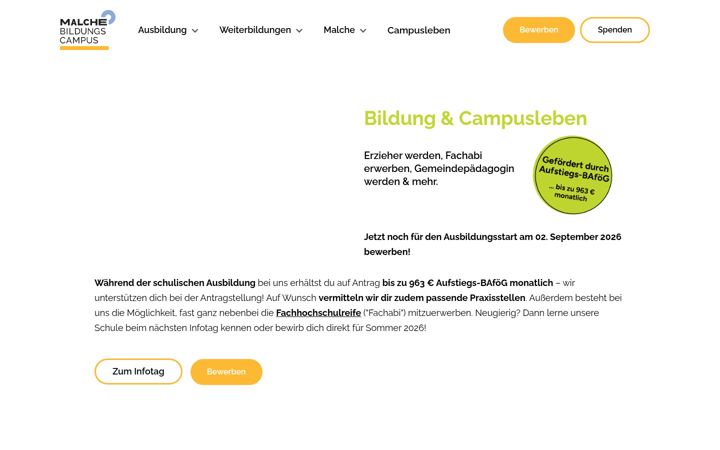 Screenshot of malche.de