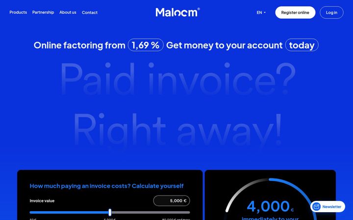 Screenshot of malcolmfinance.com