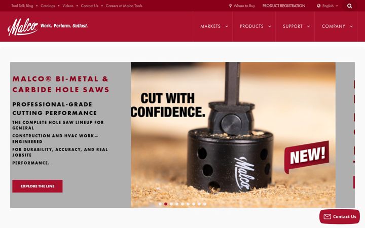 Screenshot of malcotools.com