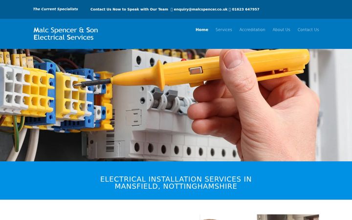 Screenshot of malcspencerandson.co.uk