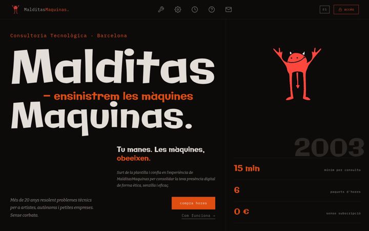 Screenshot of malditasmaquinas.com