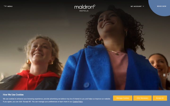 Screenshot of maldronhotels.com