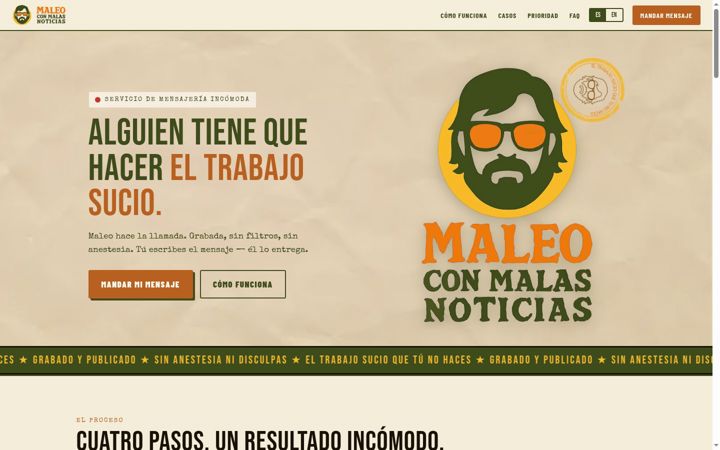 Screenshot of maleoconmalasnoticias.com