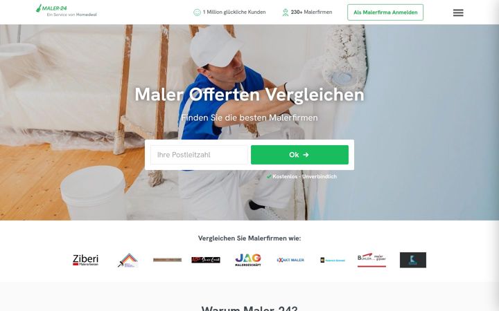 Screenshot of maler-24.ch