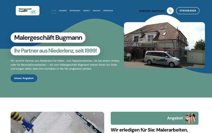 Screenshot von maler-bugmann.ch