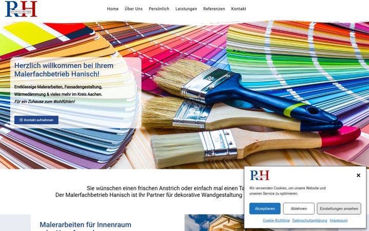 Screenshot of maler-hanisch.net