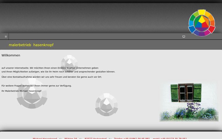 Screenshot of maler-hasenknopf.de