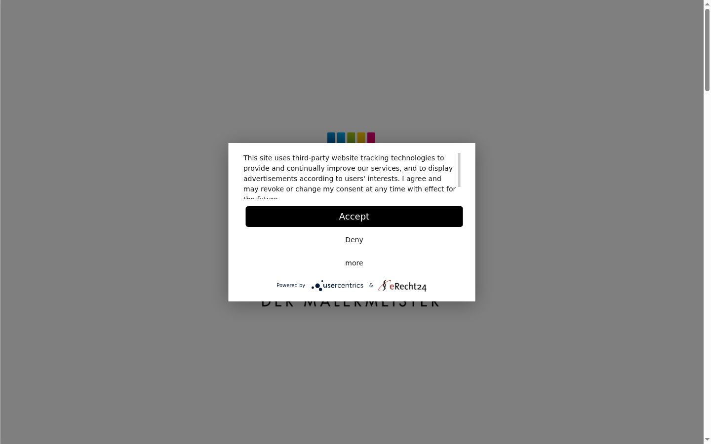 Capture d'écran de la bannière de consentement affichée avant toute interaction