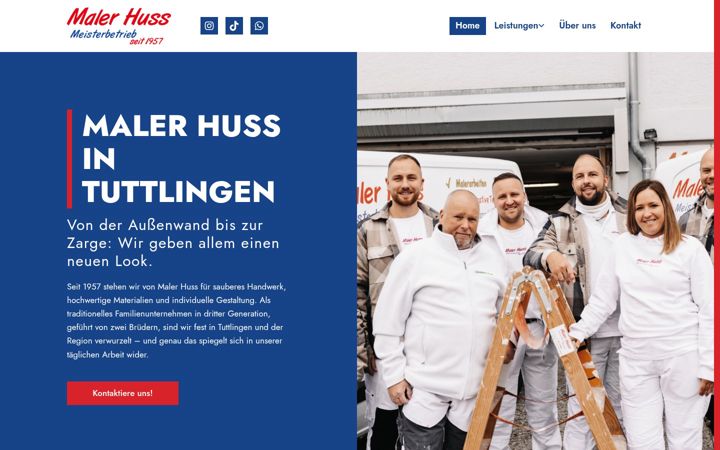 Screenshot of maler-huss.de