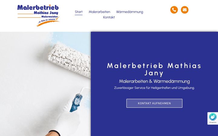 Screenshot of maler-jany.de