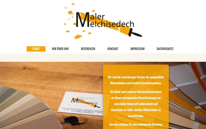 Screenshot of maler-melchisedech.de