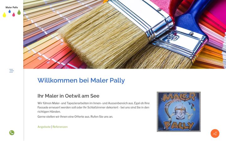 Screenshot of maler-pally.ch