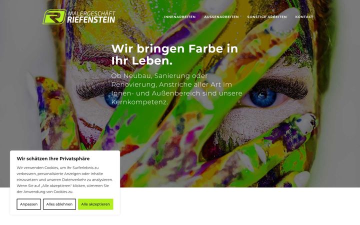Screenshot of maler-riefenstein.de