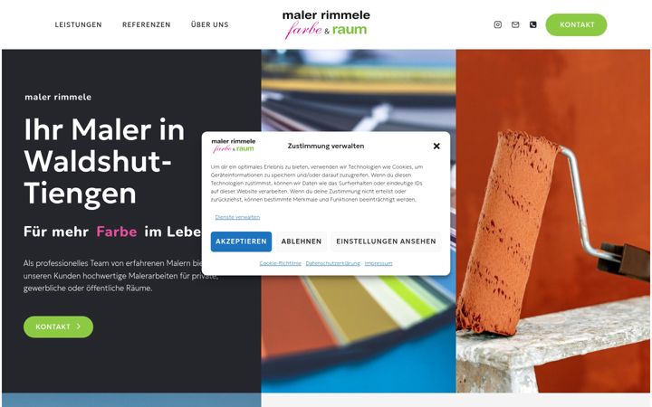 Screenshot of maler-rimmele.de
