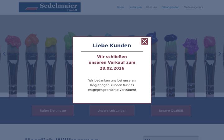 Screenshot of maler-sedelmaier.de