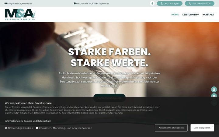 Screenshot of maler-tegernsee.de