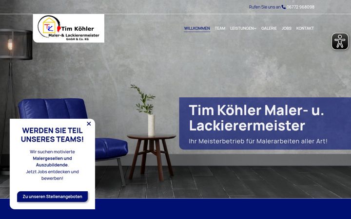 Screenshot of maler-timkoehler.de