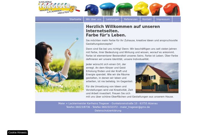 Screenshot of maler-trageser.de
