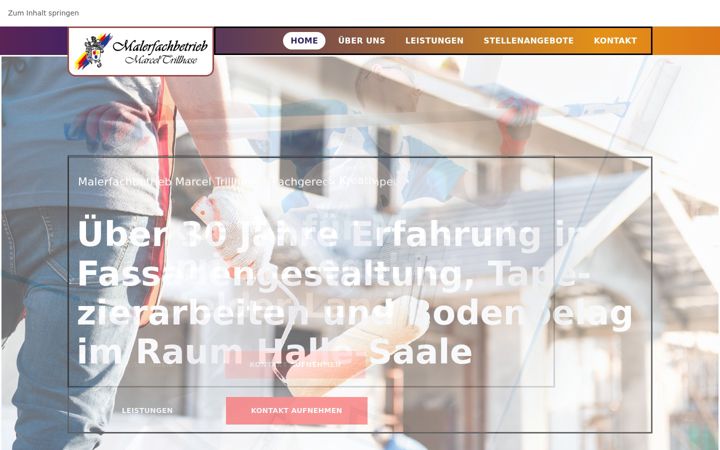 Screenshot of maler-trillhase.de