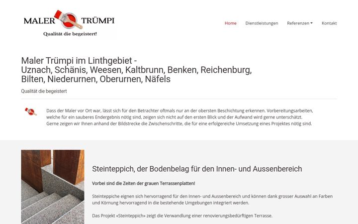 Screenshot of maler-truempi.ch