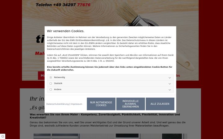 Screenshot of maler-tt.de