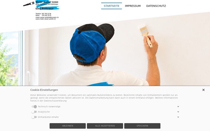 Screenshot of maler-waser-gmbh.ch