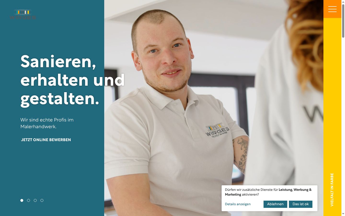 Screenshot van de toestemmingsbanner zoals getoond vóór enige interactie