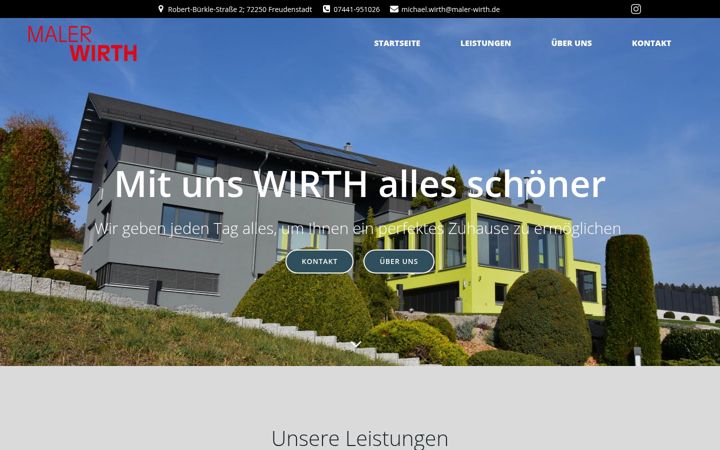 Snímek obrazovky maler-wirth.de
