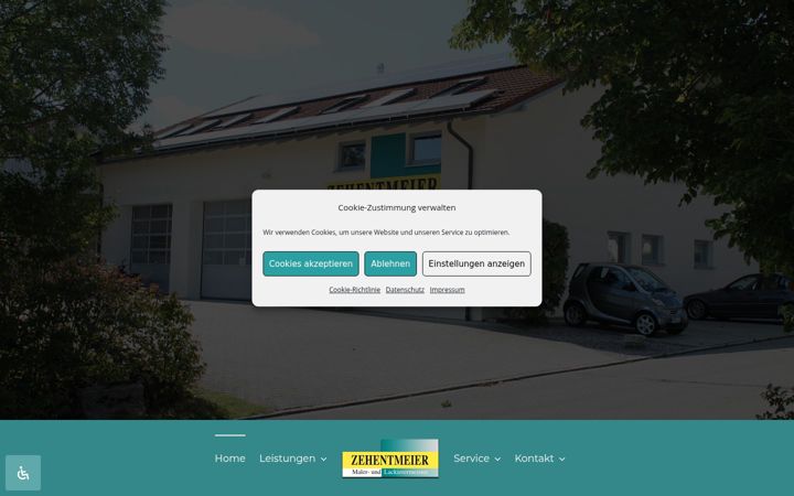 Screenshot of maler-zehentmeier.de