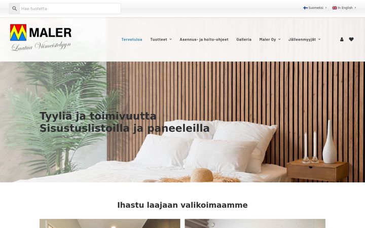 Screenshot of maler.fi