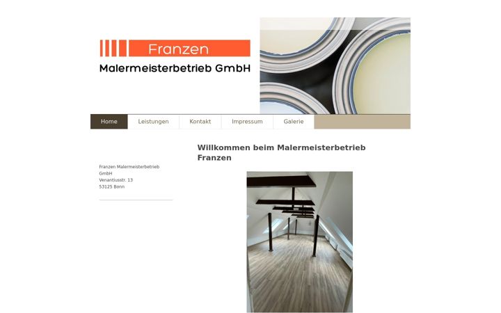 Screenshot of malerbetrieb-franzen.de