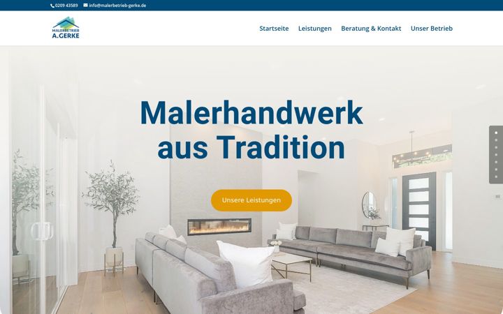 Screenshot of malerbetrieb-gerke.de