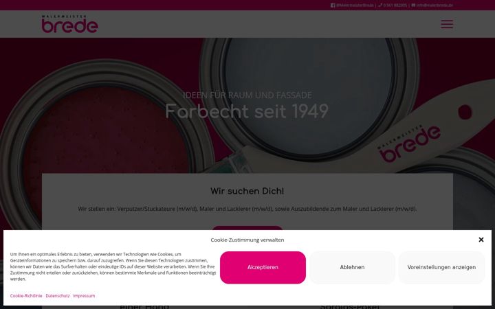Screenshot of malerbrede.de