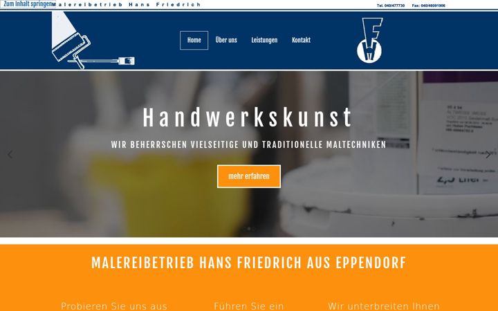 Screenshot of malerei-friedrich.de