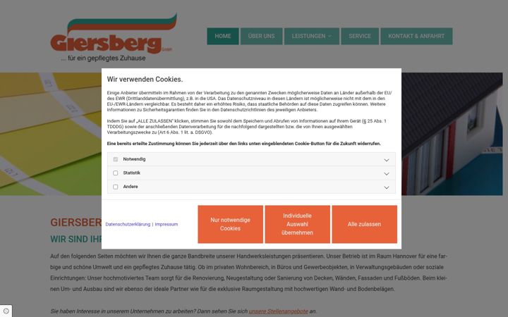 Screenshot of malerei-giersberg.de