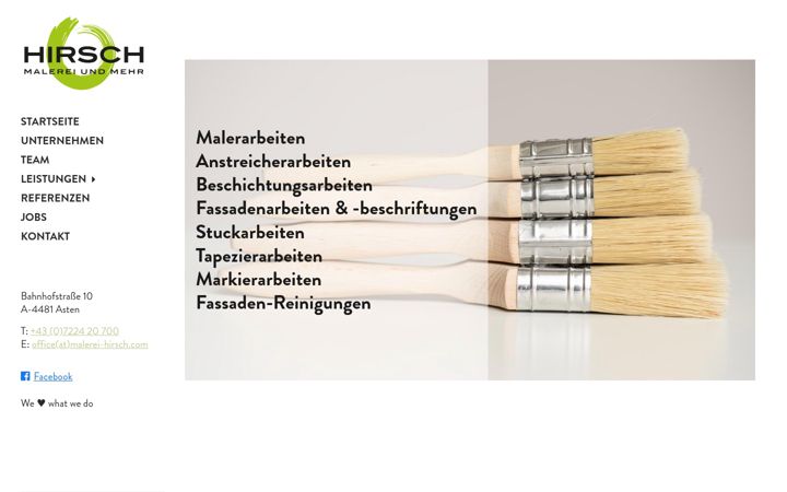 Screenshot of malerei-hirsch.com