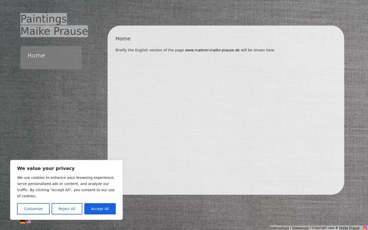 Screenshot of malerei-maike-prause.de