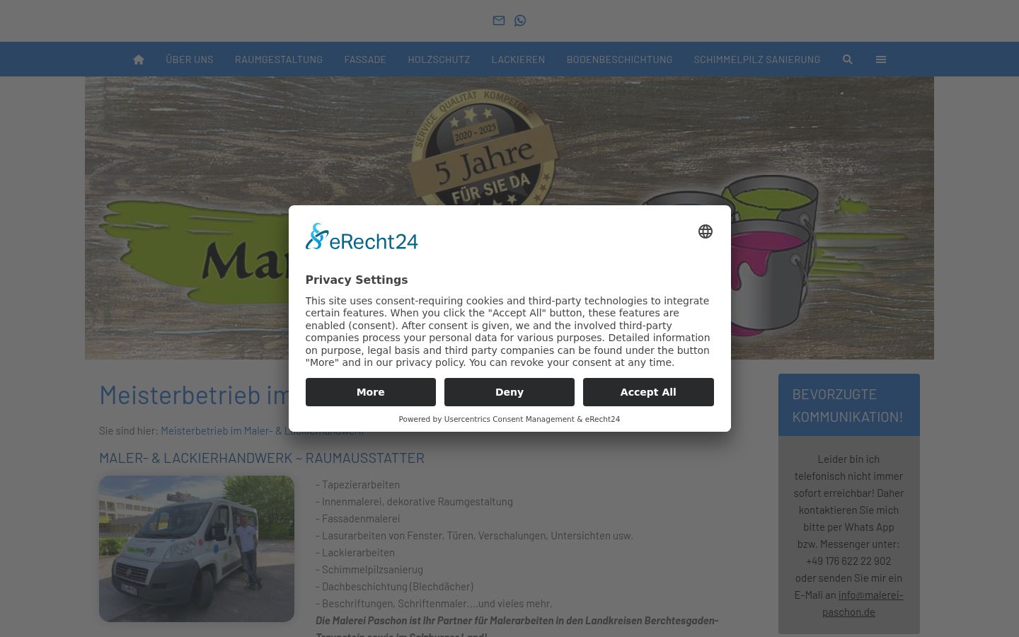 Screenshot tal-banner tal-kunsens muri qabel kwalunkwe interazzjoni