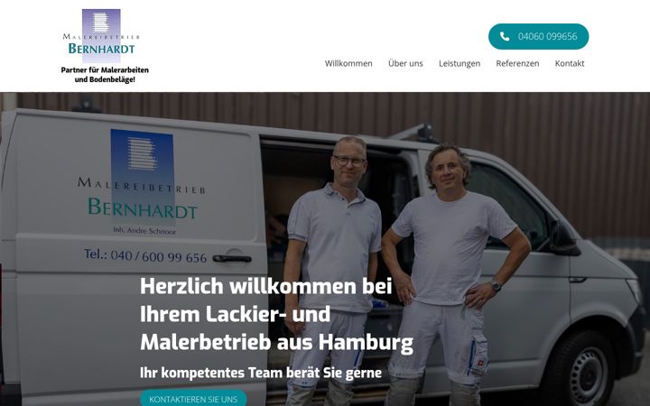 Screenshot of malereibetrieb-bernhardt.de
