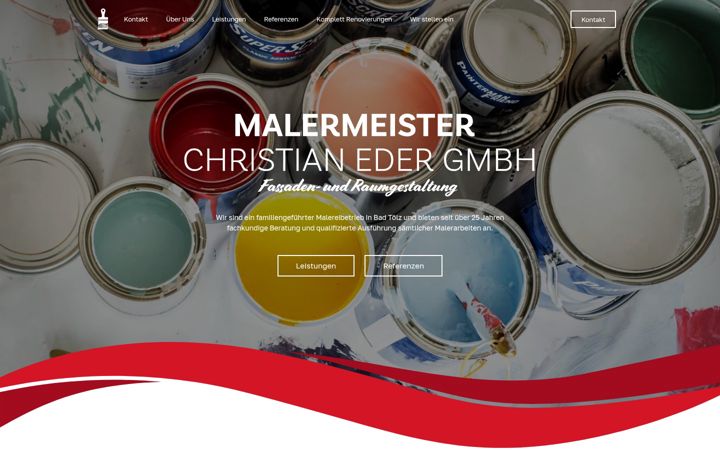 Screenshot of malereibetrieb-eder.de