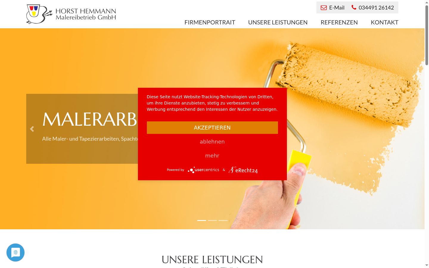 Screenshot van de toestemmingsbanner zoals getoond vóór enige interactie