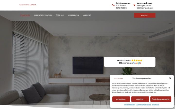 Screenshot of malereibetrieb-savarino.de