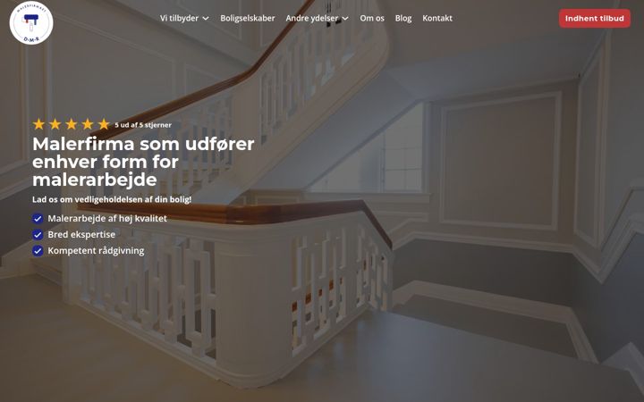 Screenshot of malerfirmaetdmr.dk