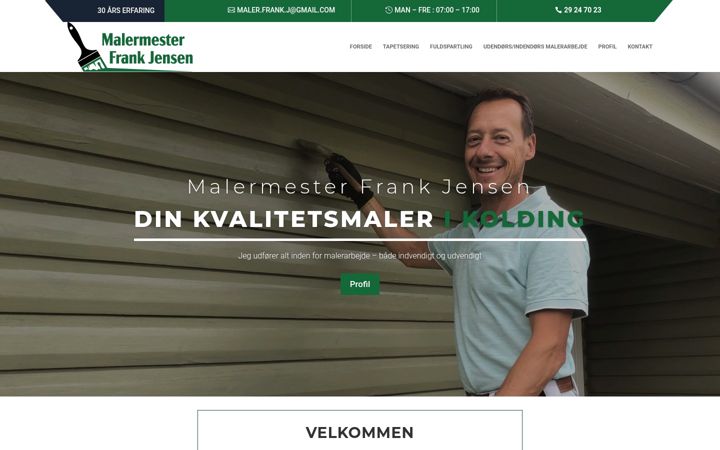 Screenshot of malerfrank.dk