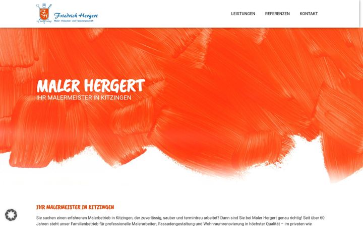 Screenshot of malergeschaeft-hergert.eu