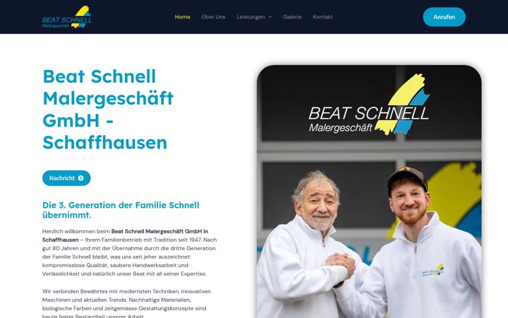 Screenshot ta' malergeschaeft-schnell.ch