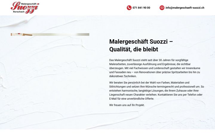Snímek obrazovky malergeschaeft-suozzi.ch